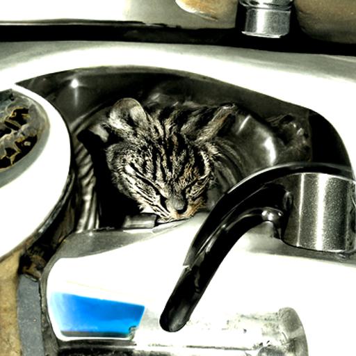 a cat in a sink